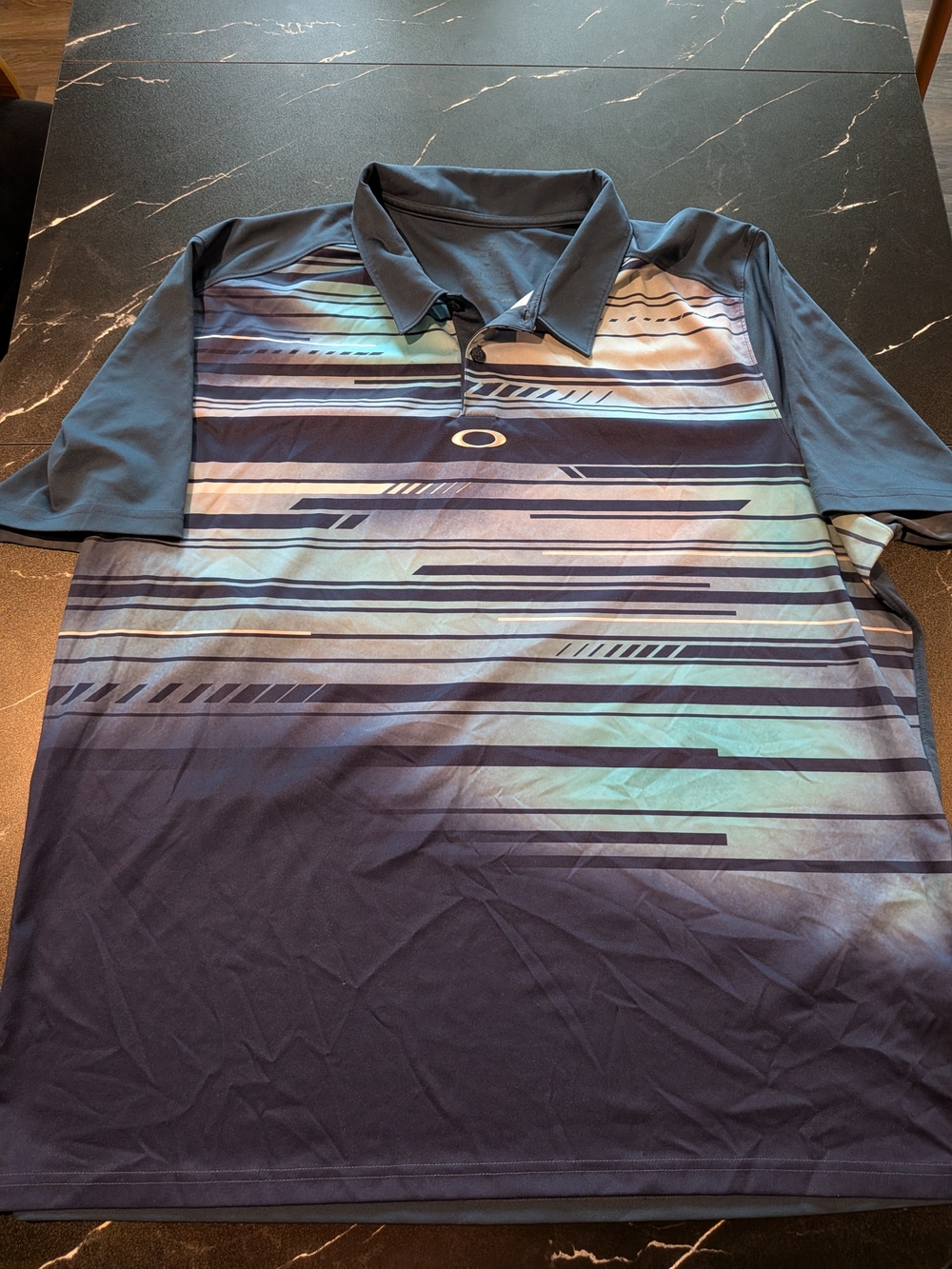 Oakley Men’s Gradient Stripe Polo Shirt - Blue